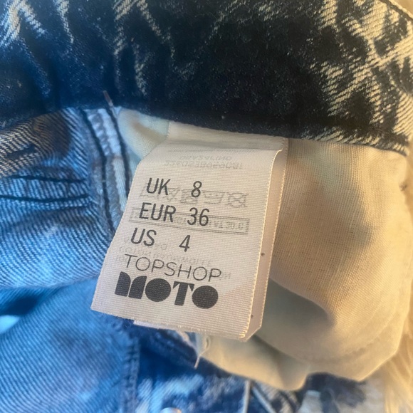 Topshop Moto “Brooke” Acid Wash Shorts - Picture 3 of 7